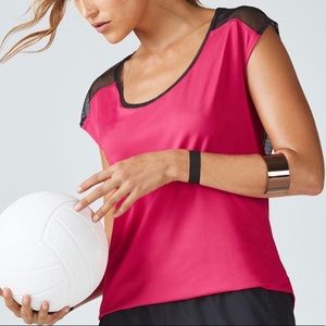 NWOT Fabletics Hot Pink Vanessa Top Size Medium